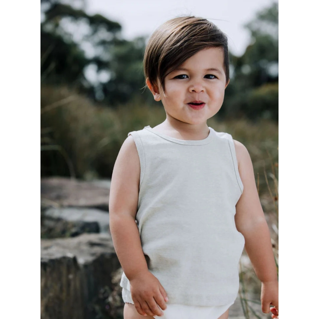 Fibre For Good Undyed Organic Cotton Singlet Natural White