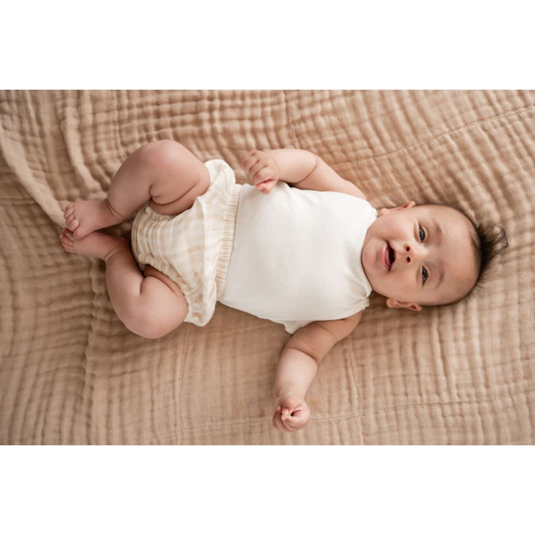 Fibre For Good Undyed Organic Cotton Sleeveless Bodysuit Natural White
