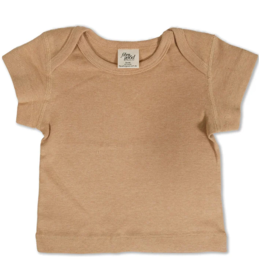 Fibre For Good Undyed Organic Cotton Short Sleeve Tee Dark Brown