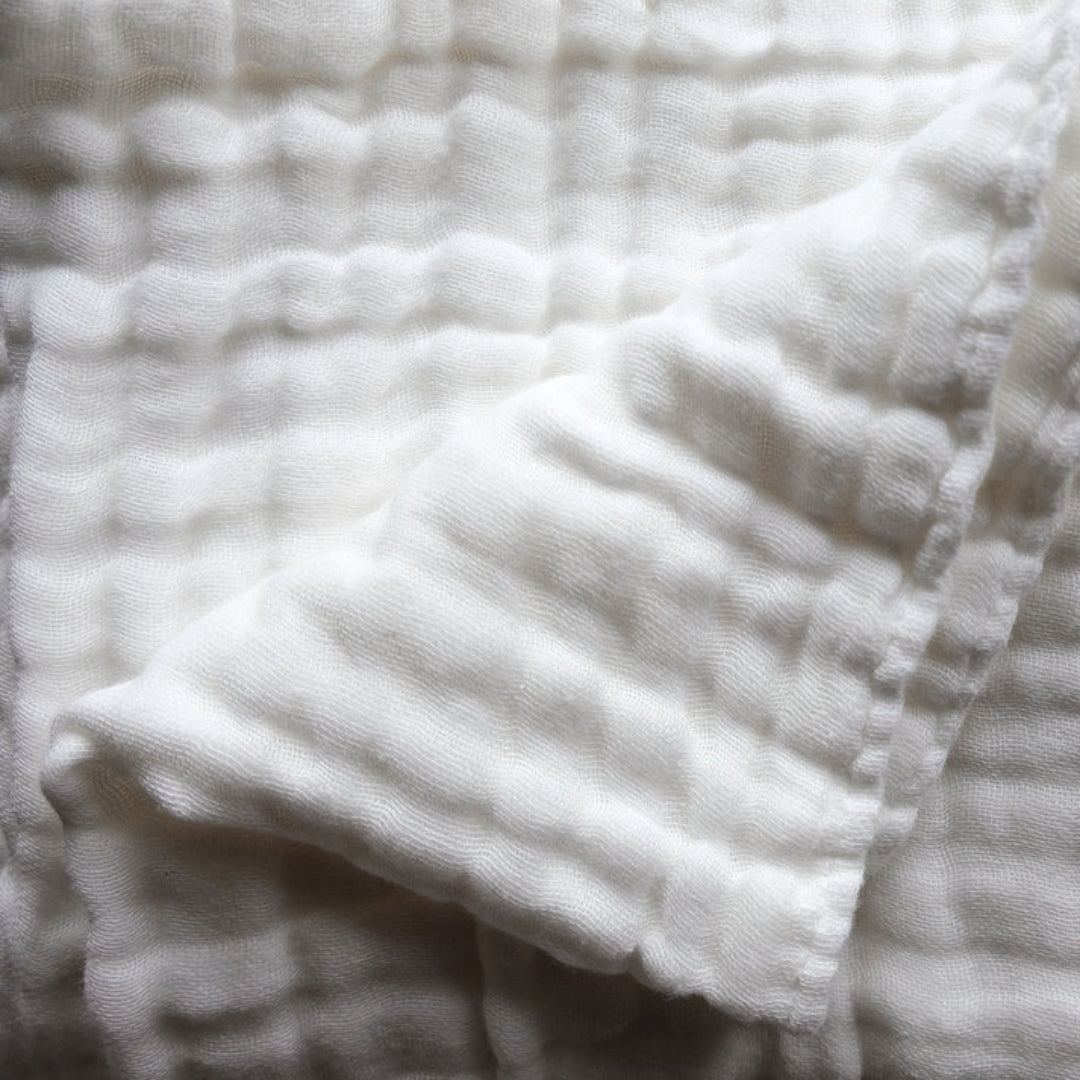 Fibre For Good Undyed Organic Cotton Muslin Wrap White