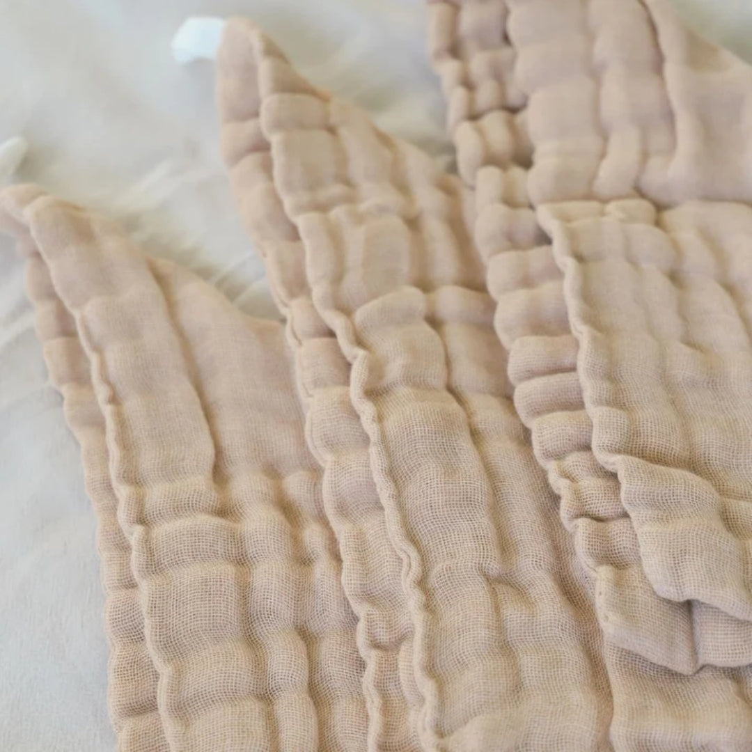 Fibre For Good Undyed Organic Cotton Reusable Wipes 5 Pack Brown