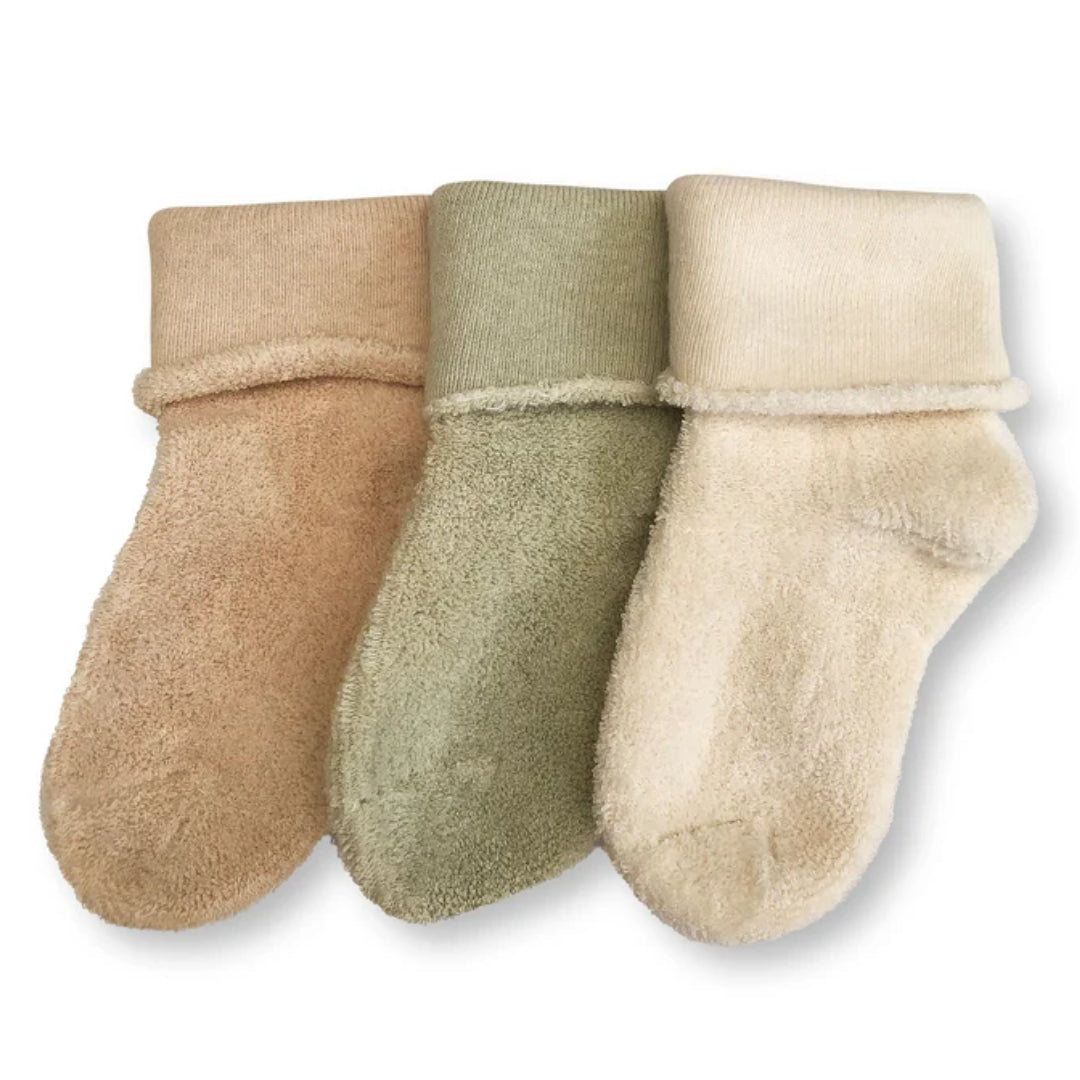 Fibre For Good Undyed Organic Cotton Plain 3 Pack Socks Medium (6-18 Months)