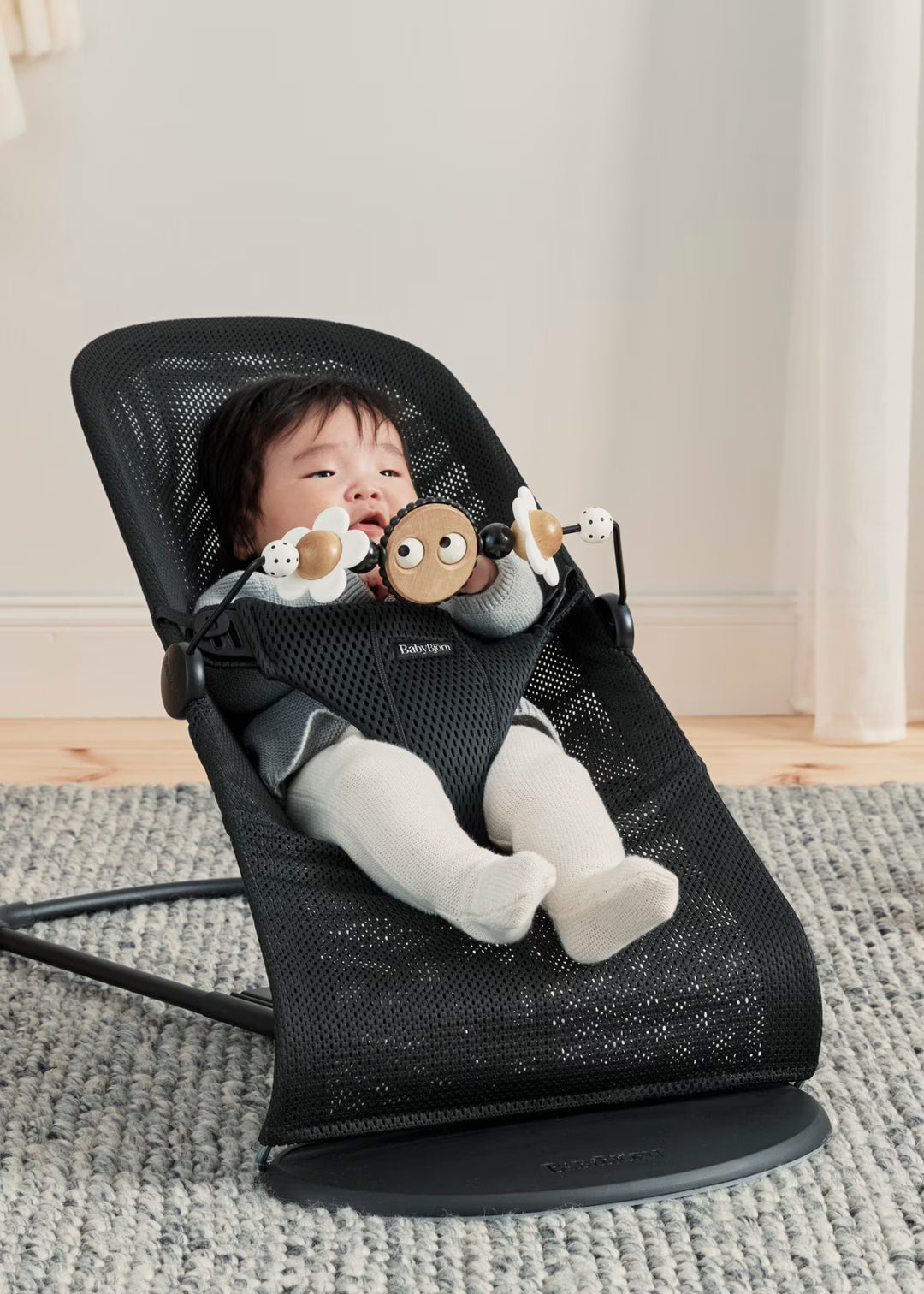 BabyBjorn Toy for Baby Bouncer Googly Eyes Black & White