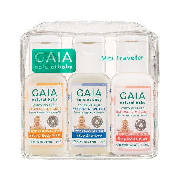 GAIA Natural Baby 3Pack Mini Traveller Kit 50ml