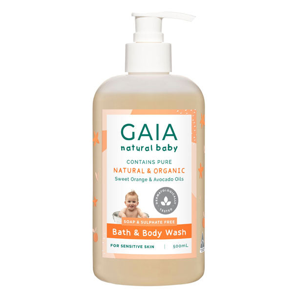 GAIA Natural Baby Bath & Body Wash 500ml
