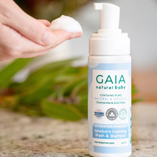 Gaia Newborn Foaming Shampoo & Wash 150mL