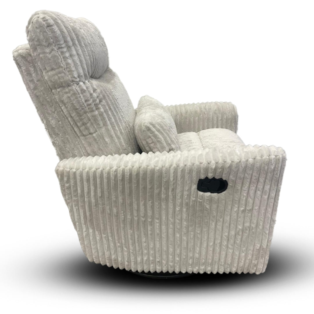 Gusto + Darcy Anesi Reclining Rocking Chair Ivory Jumbo Cord
