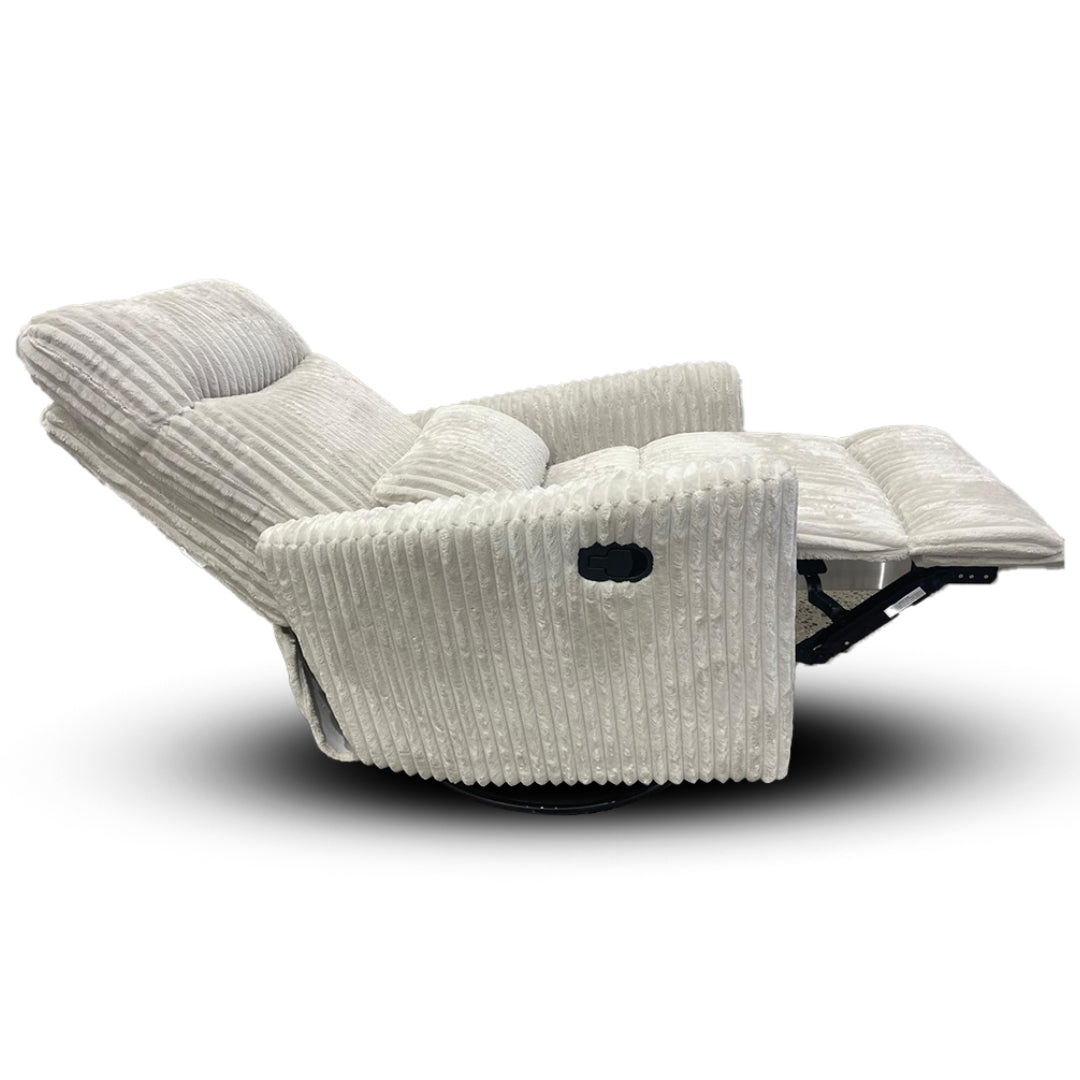 Gusto + Darcy Anesi Reclining Rocking Chair Ivory Jumbo Cord