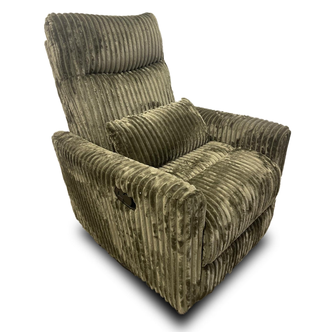 Gusto + Darcy Anesi Reclining Rocking Chair Sage Green Jumbo Cord