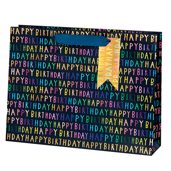Waterlyn Glick Birthday Script Collection Blue Gift Bag GLK_GHPS95
