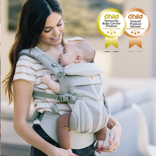 Ergobaby Omni 360 All Position Cool Air Mesh Baby Carrier Pearl Grey
