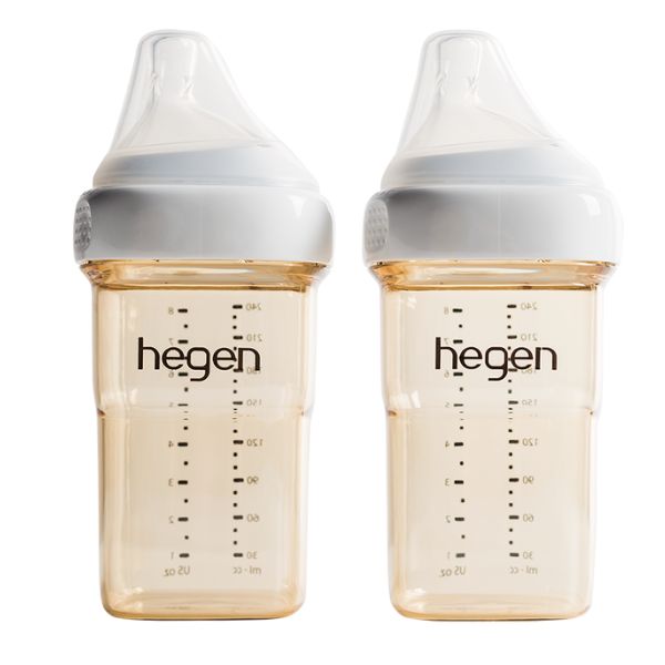 Hegen PCTO 240ml Feeding Bottle PPSU (3-6 Months) 2pk