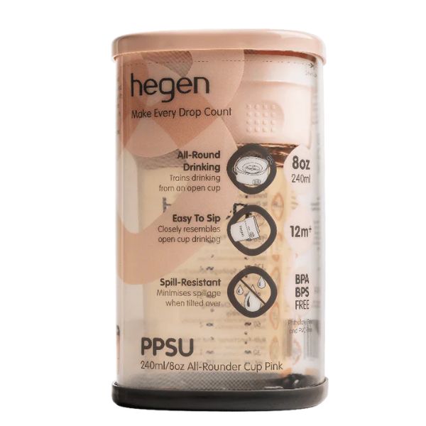 Hegen PCTO 240ml All-Rounder Cup PPSU Pink