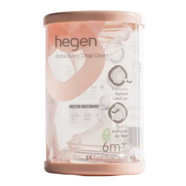 Hegen Teat 2 Pack Fast Flow (6 Months+)