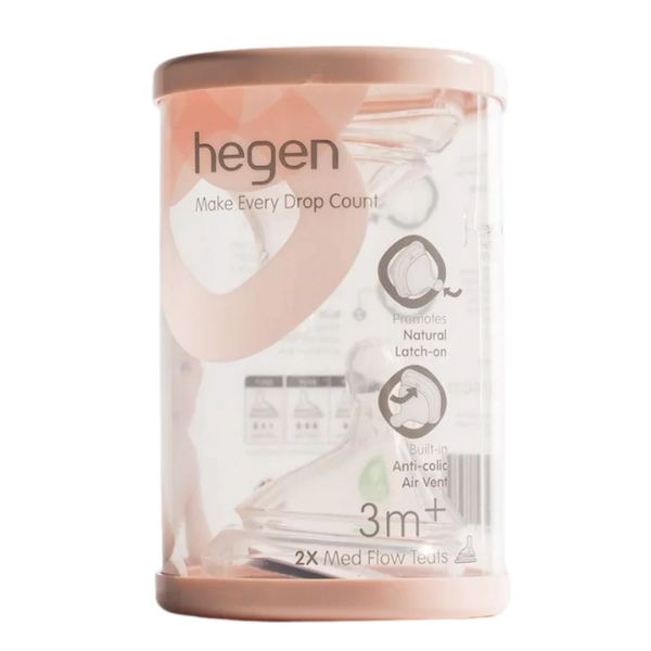 Hegen Teat 2 Pack Medium Flow (3 to 6 Months)