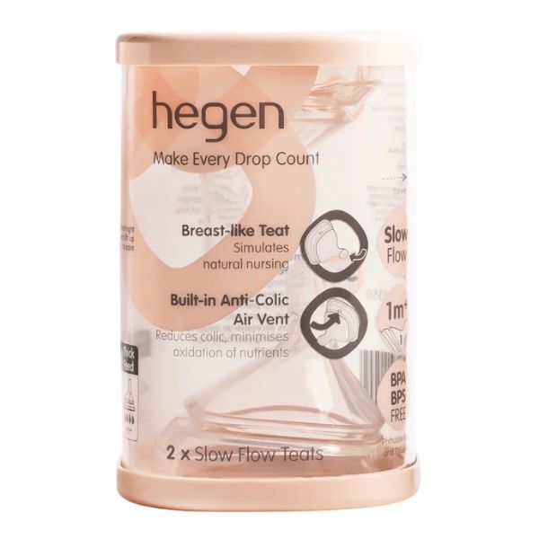Hegen Teat 2 Pack Slow Flow (1 to 3 Months)