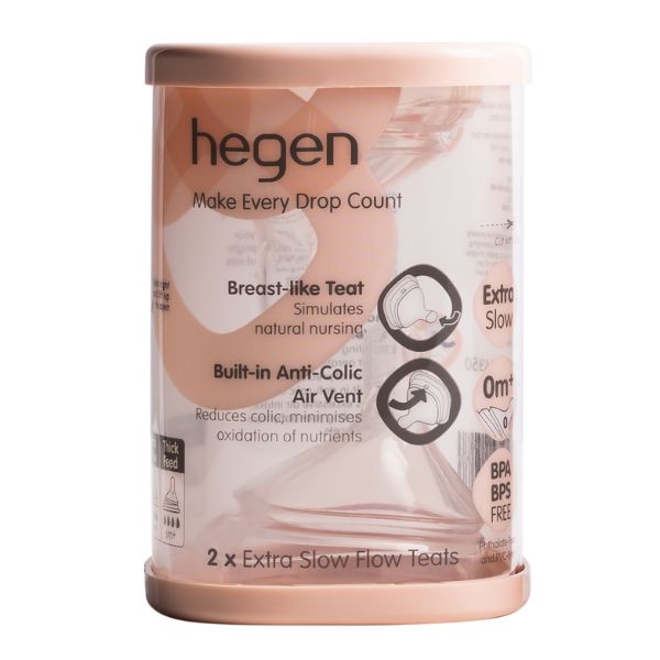 Hegen Teat 2 Pack Extra Slow Flow (0 Months)