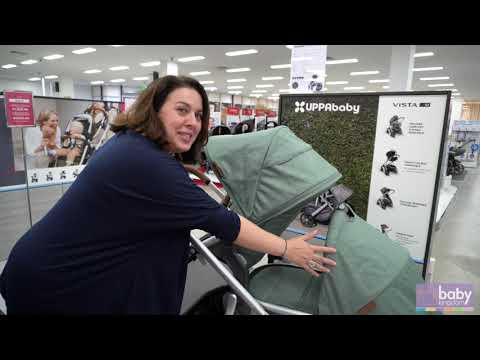 UPPAbaby VISTA V2 Pram with Bassinet ANTHONY (White & Grey Chenille/Carbon/Chestnut Leather)