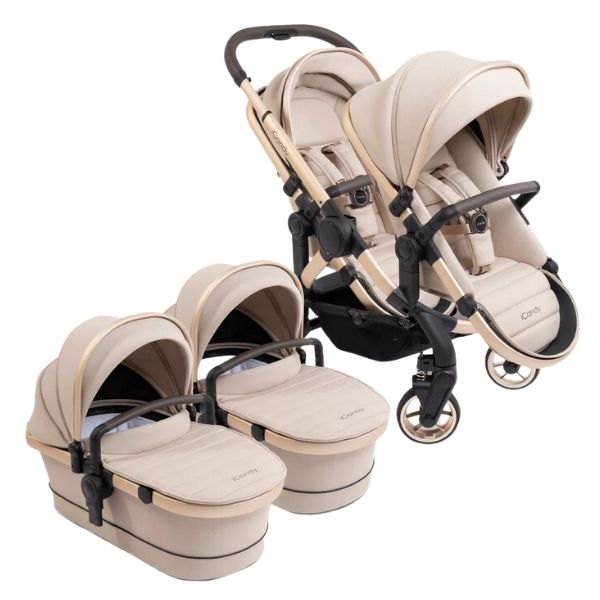 iCandy Peach 7 Twin Pram Biscotti