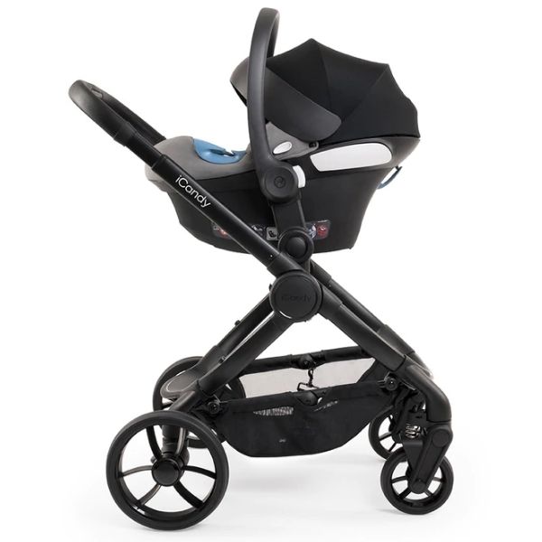 iCandy Peach 7 Pram Black TRAVEL SYSTEM (includes Maxi Cosi Infant Carrier with Base)