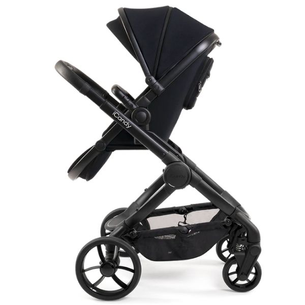 iCandy Peach 7 Pram Black TRAVEL SYSTEM (includes Maxi Cosi Infant Carrier with Base)