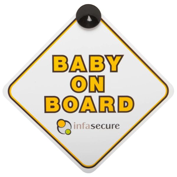 InfaSecure Baby On Board Sign Yellow