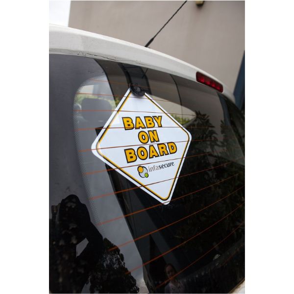 InfaSecure Baby On Board Sign Yellow