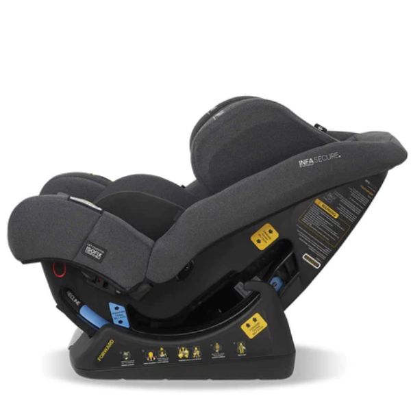 InfaSecure Momentum GO ISOfix Convertible Car Seat 0-4yrs Black Fleck