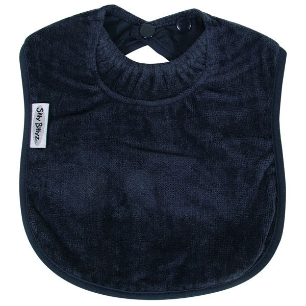 Silly Billyz Towel Plain Bib Navy