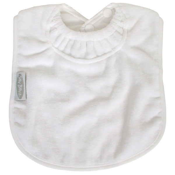 Silly Billyz Towel Plain Bib White