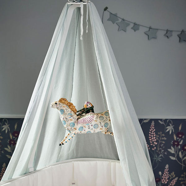 Leander Cot Canopy V21 Dusty Blue (need to purchase Leander Classic Canopy Rod)