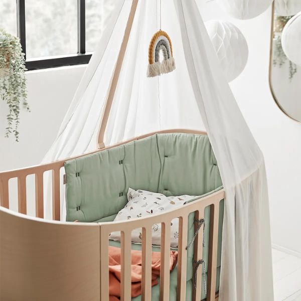 Leander Organic Classic Cot Bumper Sage Green