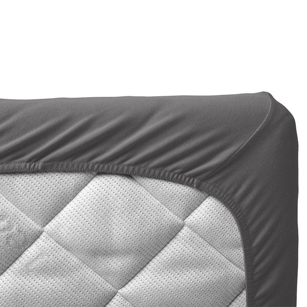 Leander Organic Fitted Cot Sheets 2pk Cool Grey