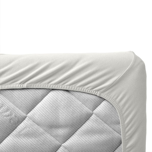 Leander Organic Fitted Cot Sheets 2pk Snow