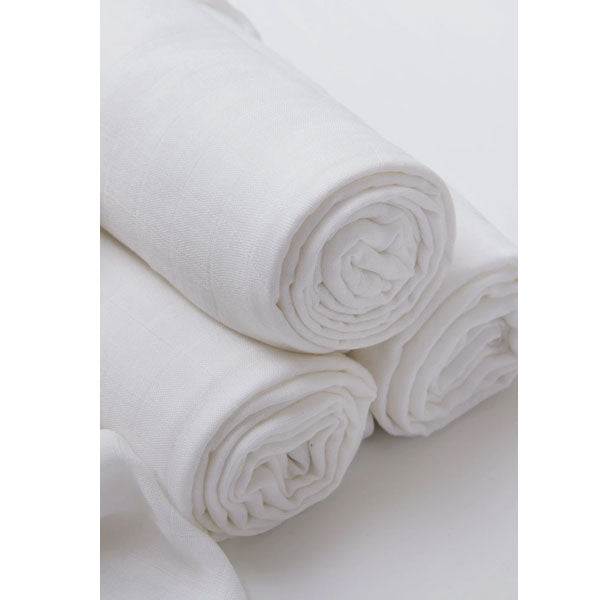 Little Bamboo Muslin Wraps 3 Pack Natural