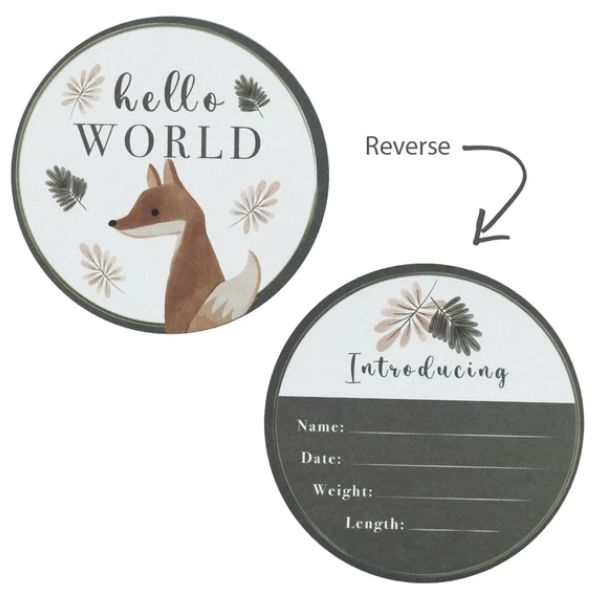 Living Textiles Hello World Newborn Gift Set Olive Spots