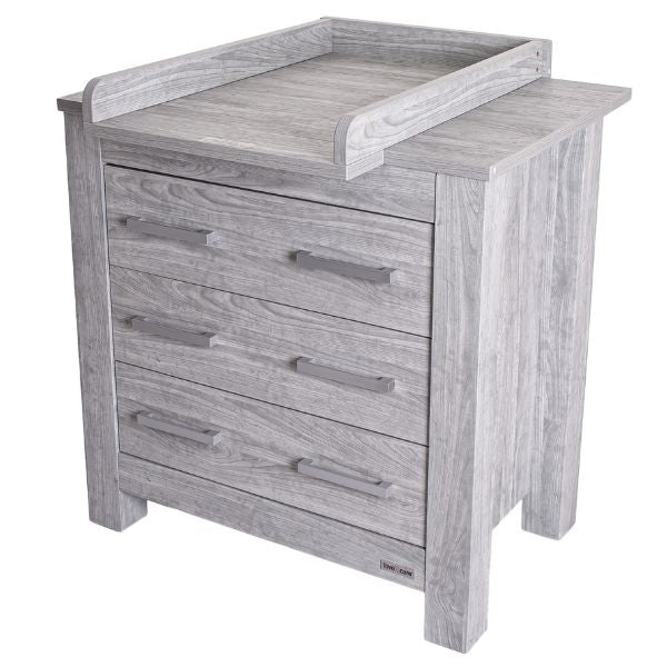 Love n Care Bordeaux Cot + Bordeaux Chest Grey Vintage + Mattress