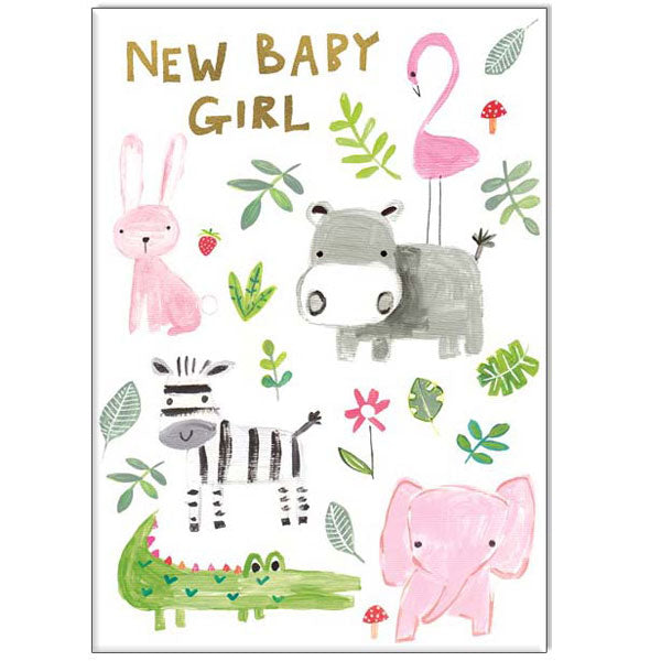 Waterlyn Paper Salad New Baby Girl Greeting Card PSL_LP1902