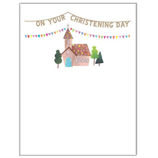 Waterlyn Paper Salad On Your Christening Day Tiny Church Greeting Card PSL_LS2012