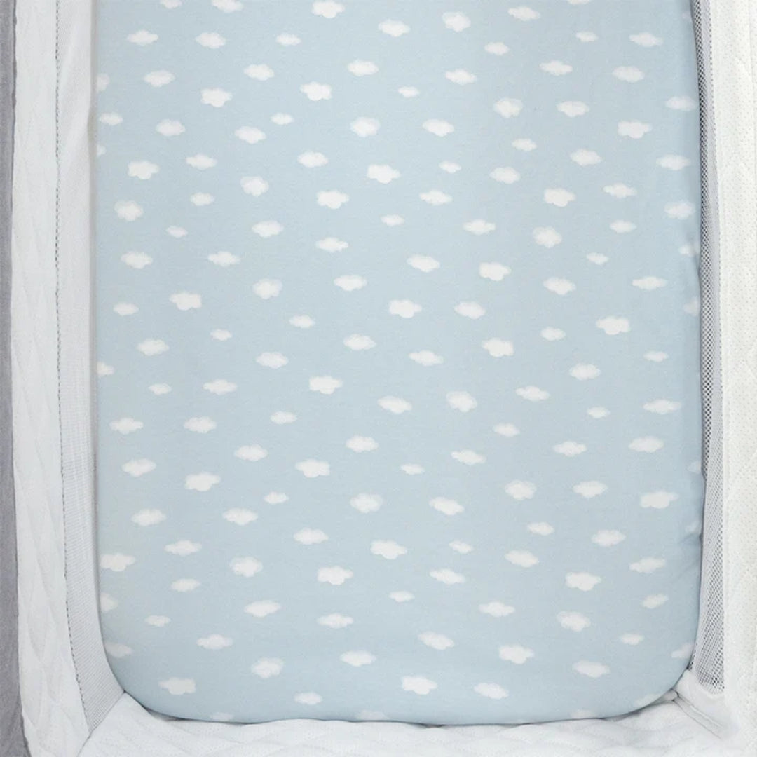 Living Textiles Bedside Sleeper Fitted Sheets 2pk Elephant Playtime