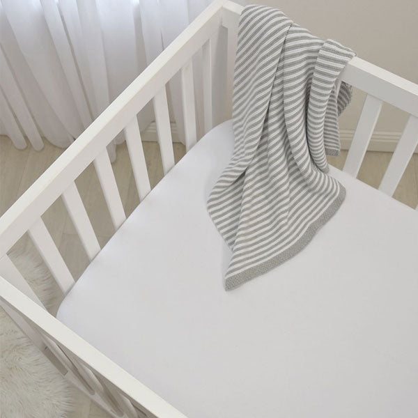 Living Textiles Jersey Cot Fitted Sheet 2pk White