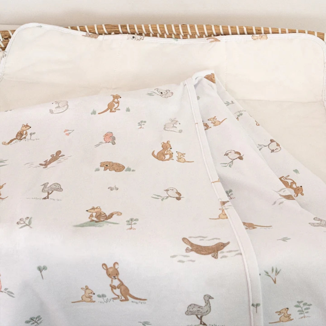 Living Textiles Australiana Jersey Swaddle Wraps 2pk