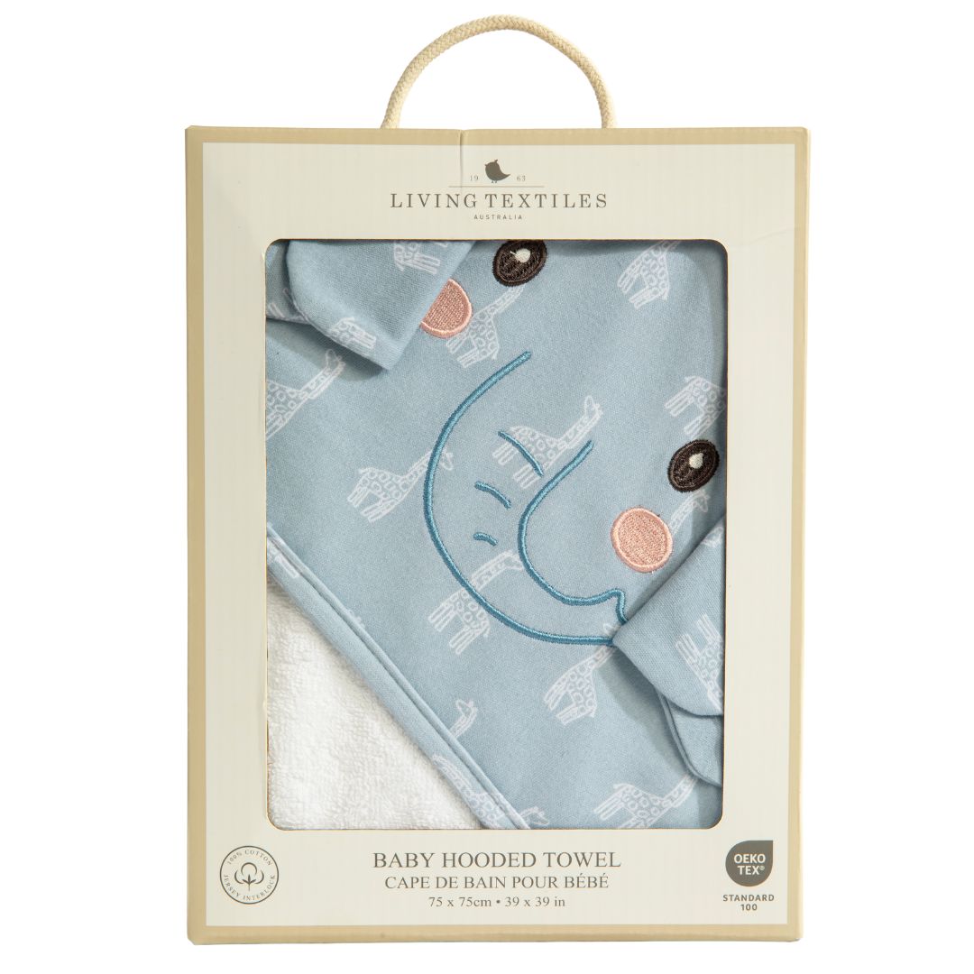 Living Textiles Hooded Towel Wild Safari/Elephant