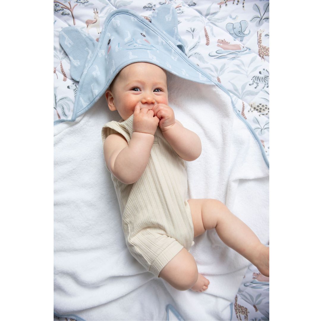 Living Textiles Hooded Towel Wild Safari/Elephant