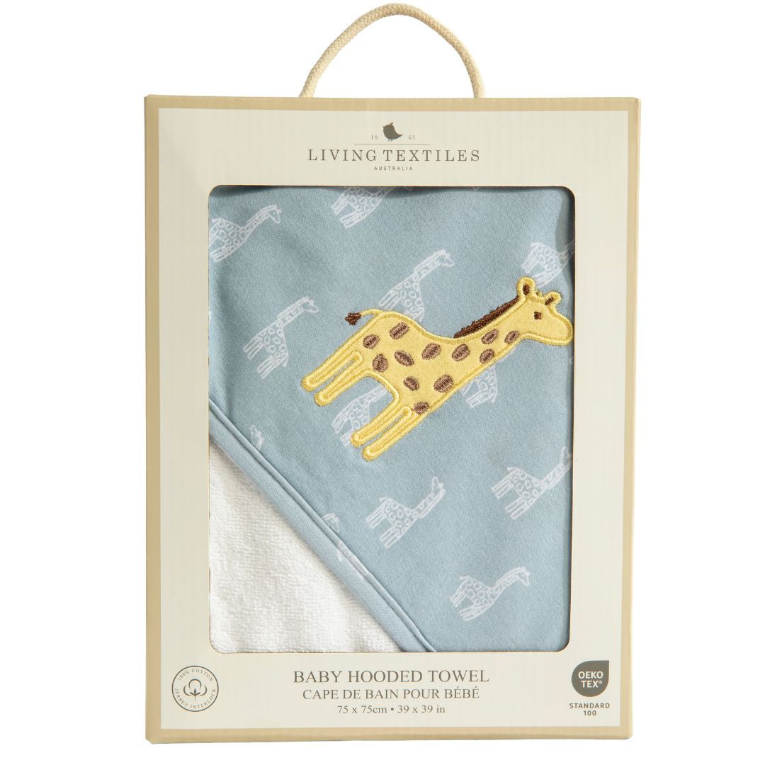 Living Textiles Hooded Towel Wild Safari/Giraffe