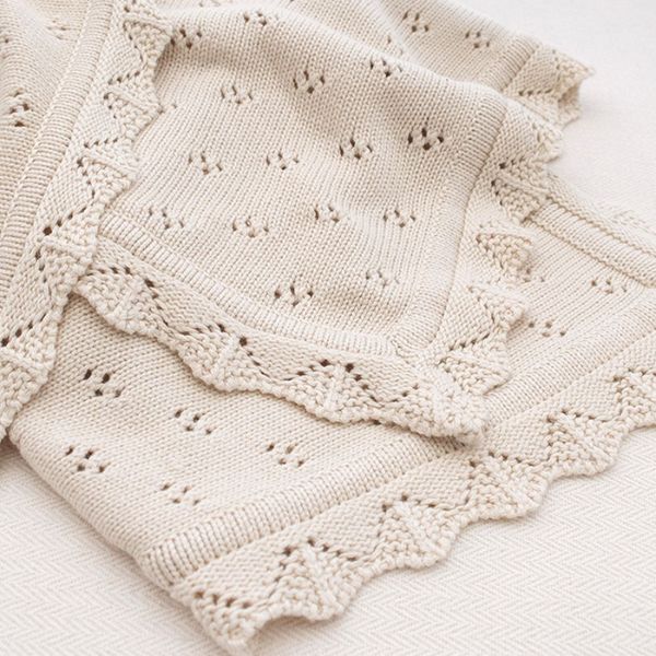 Living Textiles Bamboo Heirloom Baby Blanket Sand