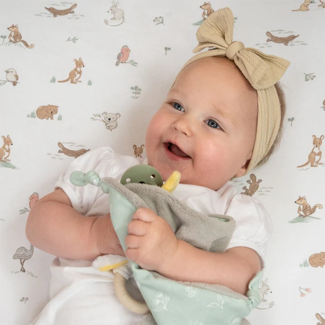 Living Textiles Jersey Bassinet Fitted Sheet 1pk Australiana