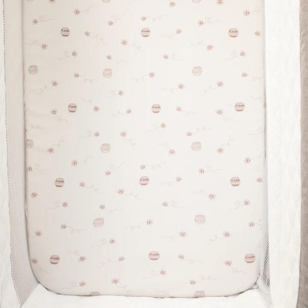 Living Textiles Bedside Sleeper Fitted Sheets 2pk Cuddly Bear
