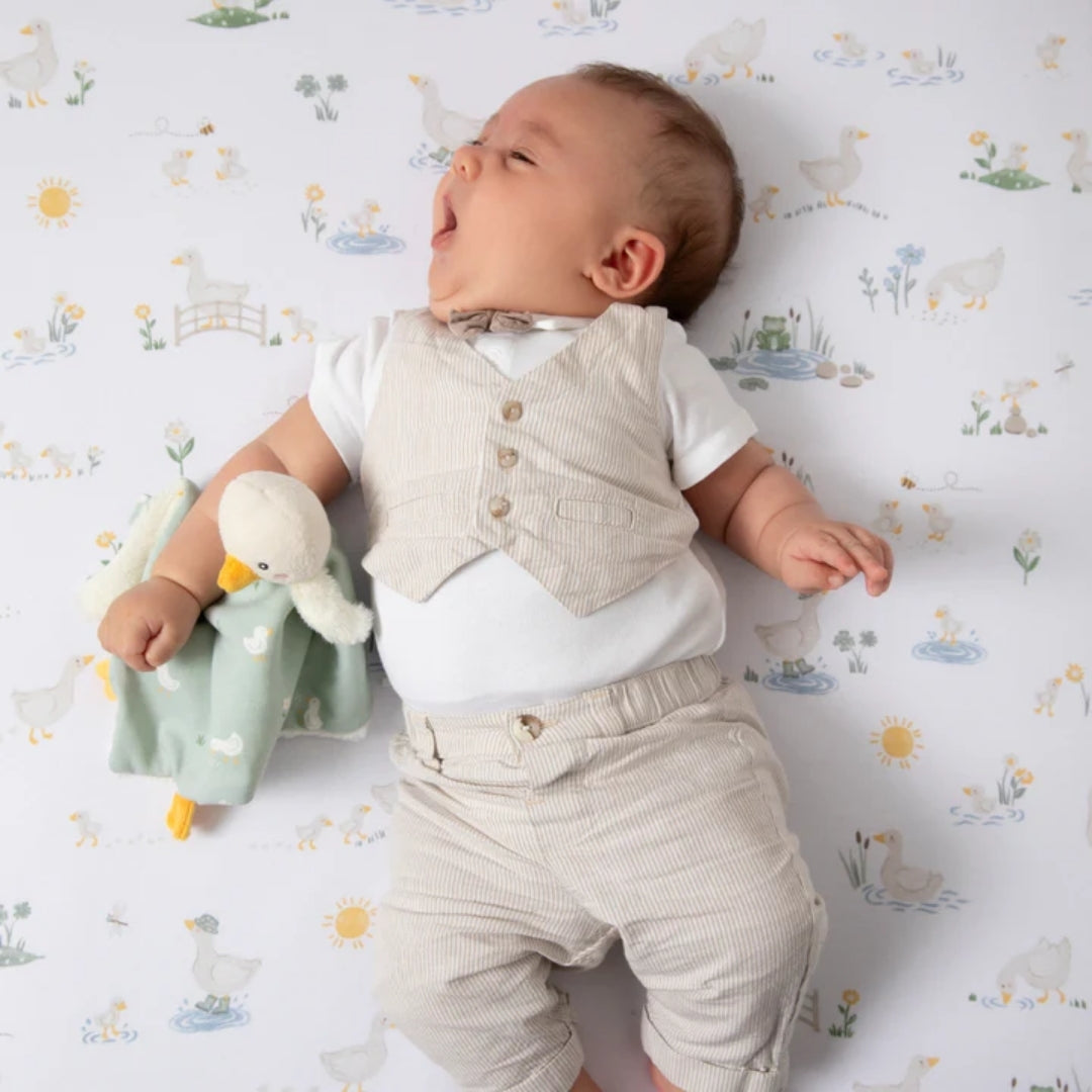Living Textiles Bedside Sleeper Fitted Sheets 2pk Goosey Goosey