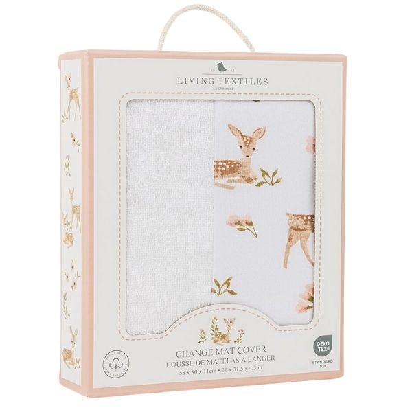 Living Textiles Jersey Change Pad Cover Sophia's Garden